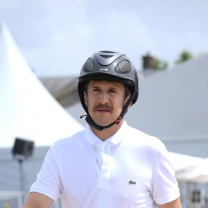 Guillaume Canet lors de la reconnaissance du Prix Mairie de Paris lors du Longines Paris Eiffel Jumping au Champ de Mars à Paris le 5 juillet 2018. © Perusseau / Veeren / Bestimage