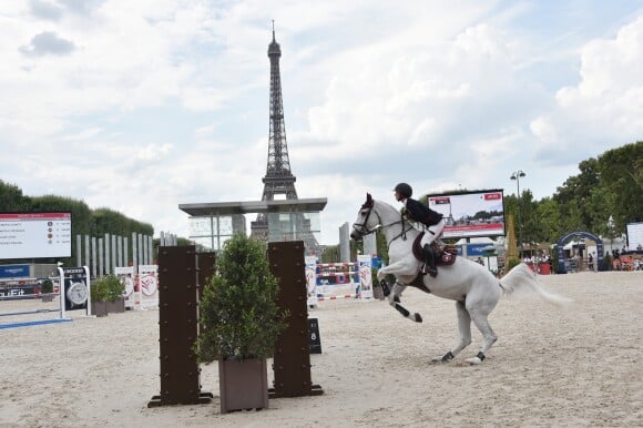 Georgina Bloomberg sur Manodie II H - Piste - Global Champions League of Paris - First GCL Competition - Longines Paris Eiffel Jumping au Champ de Mars à Paris, le 5 juillet 2018. © Veeren/Perusseau/Bestimage
