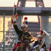 Spectacle de la Garde Républicaine lors du Longines Paris Eiffel Jumping au Champ de Mars à Paris le 5 juillet 2018.