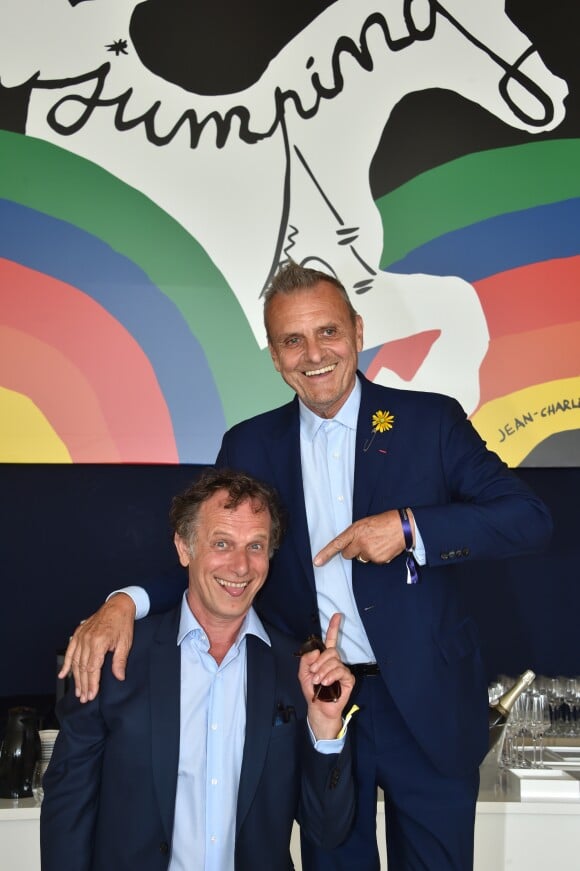 Exclusif - Jean-Charles de Castelbajac et Charles Berling - People au Longines Paris Eiffel Jumping au Champ de Mars à Paris. Le 4 juillet 2018 © Perusseau-Veeren / Bestimage