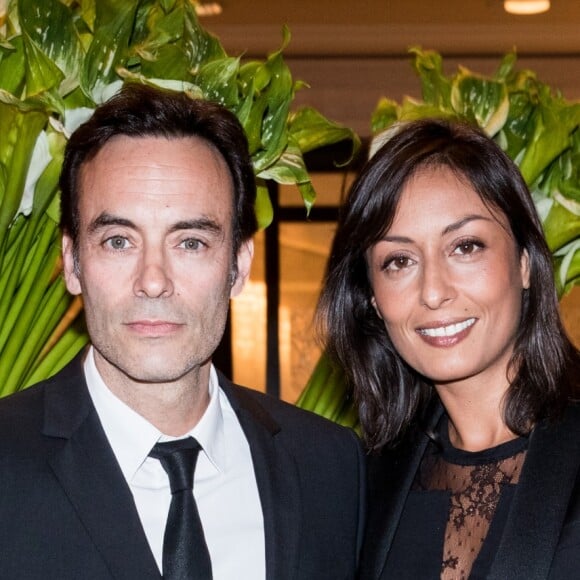 Exclusif - Anthony Delon et Leïla Kaddour-Boudadi - Arrivées des people au dîner de la 9e édition du "Global Gift Gala" d'Eva Longoria à l'hôtel Four Seasons George V à Paris le 25 avril 2018. © Cyril Moreau/Bestimage