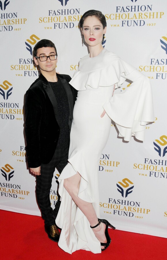 Christian Siriano et Coco Rocha (enceinte) - People à la soirée "The 81st Annual YMA Fashion Scholarship Fund National Merit Awards Dinner" à New York. Le 9 janvier 2018