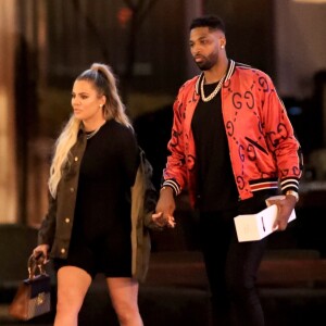 Exclusif - Khloé Kardashian et son compagnon Tristan Thompson sont allés diner avec Kendall Jenner et son compagnon Bens Simmons à Beverly Hills. Le 24 juin 2018