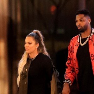 Exclusif - Khloé Kardashian et son compagnon Tristan Thompson sont allés diner avec Kendall Jenner et son compagnon Bens Simmons à Beverly Hills. Le 24 juin 2018