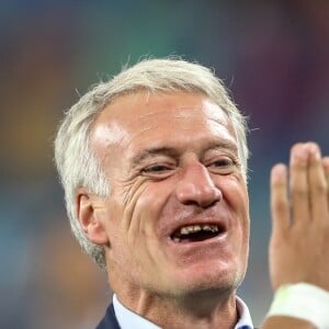 Le sélectionneur de l'équipe de France Didier Deschamps et Kylian Mbappé - Joie de l'équipe de France après sa victoire en demi-finale de la coupe du monde contre la Belgique à Saint-Pétersbourg, Russie, le 10 juillet 2018. La France a gagné 1-0. © Cyril Moreau/Bestimage