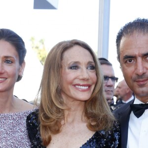 Marisa Berenson, sa fille Starlite Randall Berenson, et son compagnon Jean-Michel Simonian - Montée des marches du film "The Little Prince" (Le Petit Prince) lors du 68e Festival International du Film de Cannes, à Cannes le 22 mai 2015.