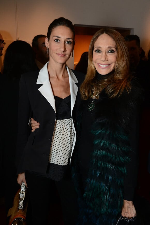 Marisa Berenson et sa fille Starlite Randall Berenson - Cocktail et diner Vionnet lors de la fashion week de Milan. Le 21 fevrier 2013.