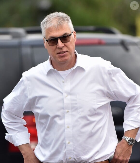 Exclusif - David Mueller, accusé de harcelement sexuel sur Taylor Swift, à la sortie du tribunal de Denver lors du procès qui les oppose à Denver le 10 aout 2017.