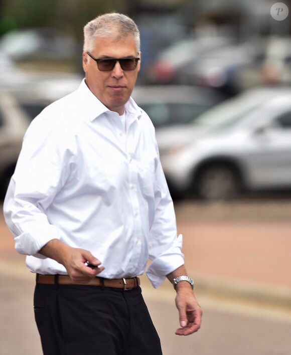 Exclusif - David Mueller, accusé de harcelement sexuel sur Taylor Swift, à la sortie du tribunal de Denver lors du procès qui les oppose à Denver le 10 aout 2017.