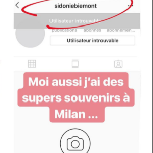 Emilie Nef Naf et Sidonie Biemont en froid ? Un échange aperçu le 12 juillet 2018 sur Instagram.