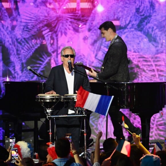 Exclusif - Gilbert Montagné - Enregistrement de l'émission "Le Bal du 14 Juillet" dans les Arènes de Nîmes, diffusée sur TF1. Le 7 juin 2018 © Bruno Bebert
