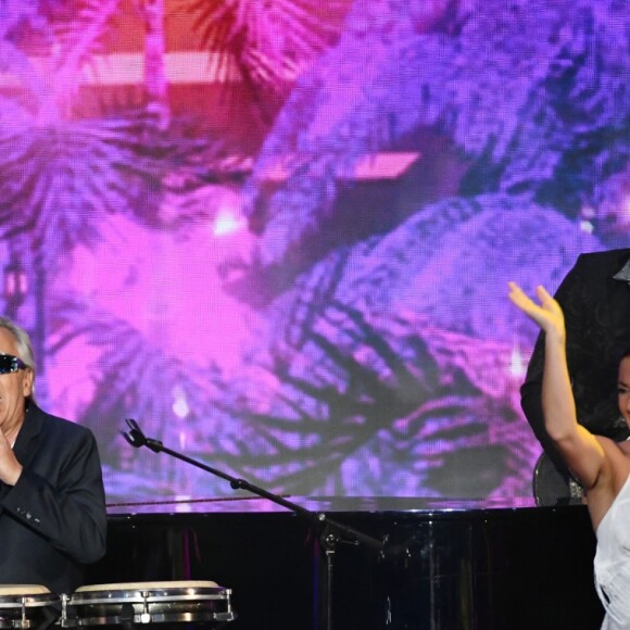 Exclusif - Gilbert Montagné - Enregistrement de l'émission "Le Bal du 14 Juillet" dans les Arènes de Nîmes, diffusée sur TF1. Le 7 juin 2018 © Bruno Bebert