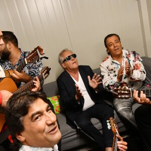 Exclusif - Gilbert Montagné et Chico et les Gypsies - Backstage de l'enregistrement de l'émission "Le Bal du 14 Juillet" dans les Arènes de Nîmes, diffusée sur TF1. Le 11 juin 2018 © Bruno Bebert