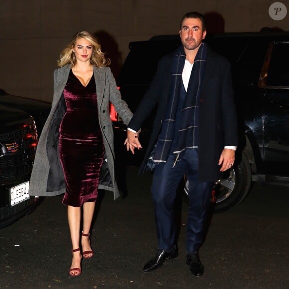 Kate Upton et son mari Justin Verlander sont allés dîner au Polo Bar à New York le 17 novembre 2017.