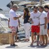 Lionel Messi en vacances avec sa femme Antonella Roccuzzo et sa famille à Ibiza le 17 juillet 2018.