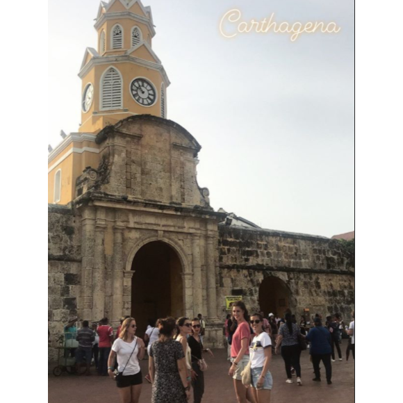 Marine Lorphelin et ses amies en Colombie fin juillet 2018.