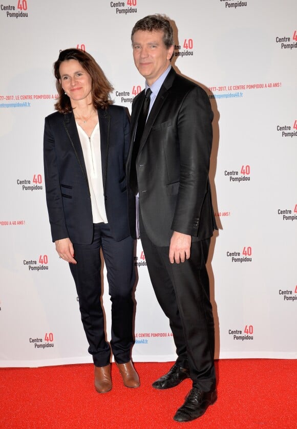 Aurélie Filippetti et son compagnon Arnaud Montebourg - Cocktail pour les 40 ans du Centre Georges Pompidou au centre Pompidou à Paris, France, le 10 janvier 2017. 