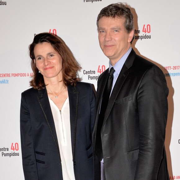 Aurélie Filippetti et son compagnon Arnaud Montebourg - Cocktail pour les 40 ans du Centre Georges Pompidou au centre Pompidou à Paris, France, le 10 janvier 2017. 