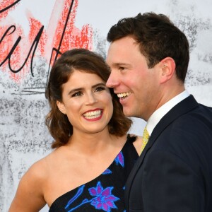 La princesse Eugenie d'York et son fiancé Jack Brooksbank à la traditionnelle soirée d'été de la galerie Serpentine dans les jardins de Kensington à Londres le 19 juin 2018