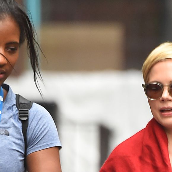 Michelle Williams sur le tournage de 'After the Wedding' à New York le 1er juin 2018.