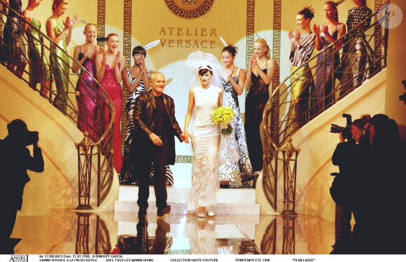 Gianni Versace à Paris. Janvier 1996.
