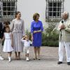 La famille royale de Suède à Borgholm le 14 juillet 2018 lors des célébrations du 41e anniversaire de la princesse héritière Victoria de Suède.
