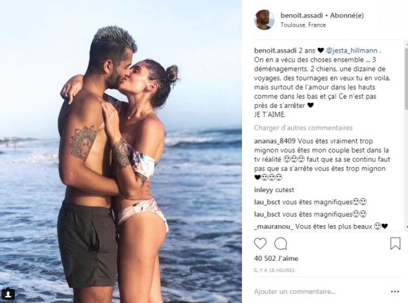 Benoît de "Koh Lanta" déclare son amour à Jesta pour leurs deux ans - Instagram, 1er août 2018