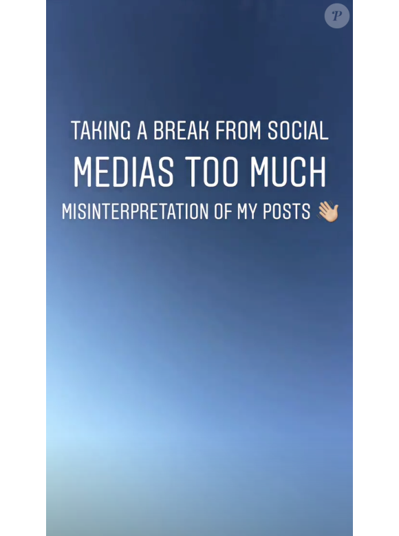 Pauline Ducruet a annoncé qu'elle faisait un break niveau réseaux sociaux après des commentaires déplaisants, capture d'écran de sa story sur Instagram le 1er août 2018.