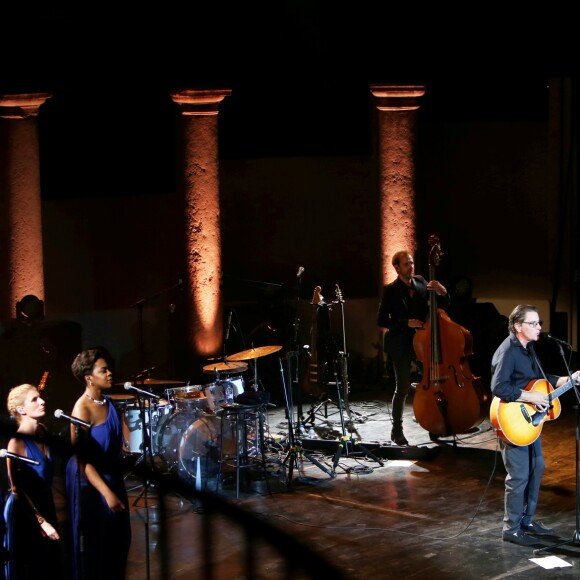 Exclusif - Francis Cabrel en concert lors du festival de Ramatuelle le 2 aout 2018. C'est la première fois qu'il vient chanter au festival de Ramatuelle.