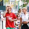 Exclusif - Justin Bieber et sa fiancée Hailey Baldwin sont allés déjeuner puis au cinéma ensemble à New York, le 3 août 2018.