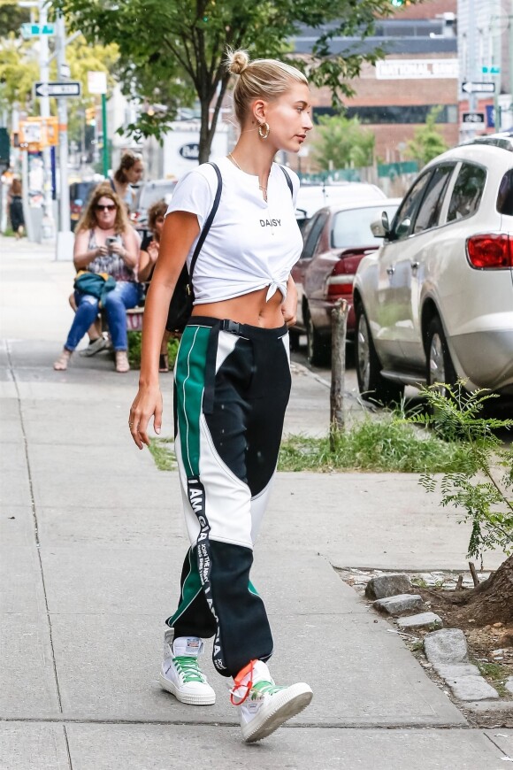 Exclusif - Justin Bieber et sa fiancée Hailey Baldwin sont allés déjeuner puis au cinéma ensemble à New York, le 3 août 2018.
