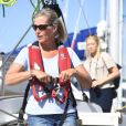  La comtesse Sophie de Wessex au port de Portsmouth le 6 août 2018 pour une rencontre avec The Association of Sail Training à la marina Haslar. 