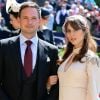 Patrick J. Adams et sa femme Troian Bellisario - Les invités arrivent à la chapelle St. George pour le mariage du prince Harry et de Meghan Markle au château de Windsor, Royaume Uni, le 19 mai 2018.