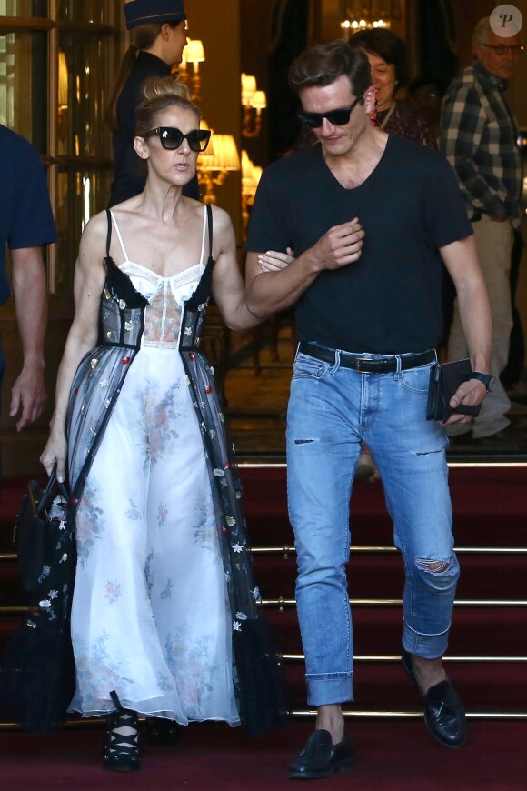 Exclusif - Céline Dion et son danseur Pepe Munoz à Paris, France, le 1er août 2017.