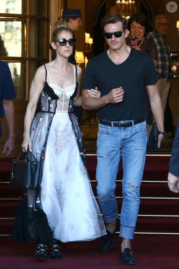 Exclusif - Céline Dion et son danseur Pepe Munoz à Paris, France, le 1er août 2017.