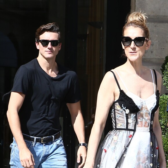 Exclusif - Céline Dion et son danseur Pepe Munoz à Paris, France, le 1er août 2017.