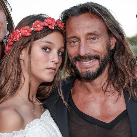 Exclusif - Bob Sinclar, sa femme Ingrid et leurs enfants Raphaël et Paloma - Cérémonie religieuse - Mariage de Benjamin Castaldi et Aurore Aleman au Mas de La Rose à Eygalières, le 27 août 2016. © Jacovides-Moreau/Bestimage