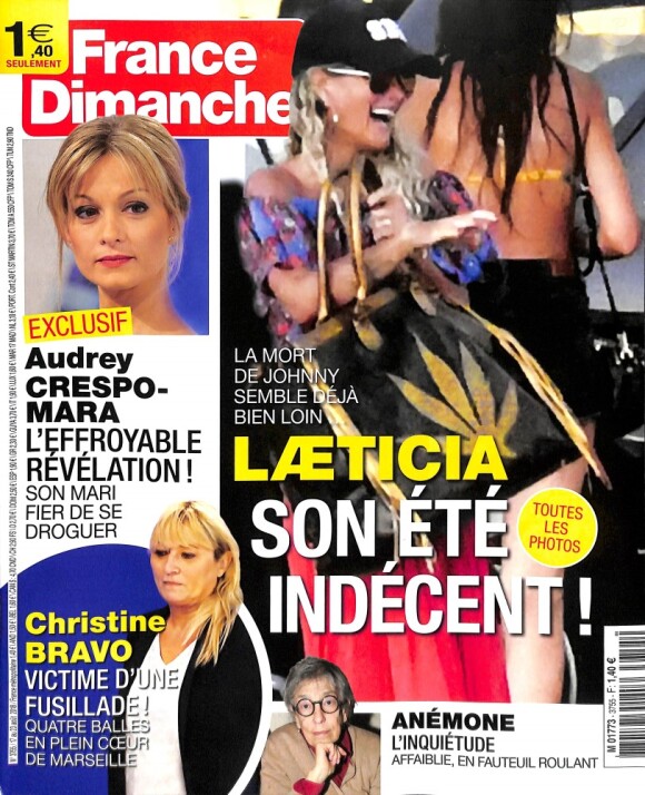 Couverture du "France Dimanche" en kiosques le 17 août 2018.