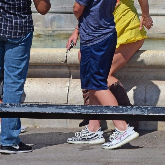 Exclusif - Britney Spears et ses enfants Jayden et Sean visitent Buckingham Palace et les autres attractions touristiques, accompagnés par deux gardes du corps. Londres, le 3 août 2018.