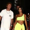 Kim Kardashian avec ses amis Jonathan Cheban et Larsa Pippen à Miami le 17 août 2018.