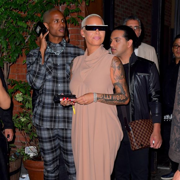 Exclusive - Amber Rose quitte la boîte de nuit Catch à New York, le 19 août 2018.