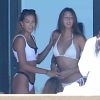Exclusif - Les filles de Sylvester Stallone, Sistine Rose et Scarlet Rose Stallone, en vacances à Cabo San Lucas au Mexique, le 14 août 2018.