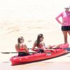Exclusif - Les filles de Sylvester Stallone, Sistine Rose et Scarlet Rose Stallone, en vacances à Cabo San Lucas au Mexique, le 14 août 2018.