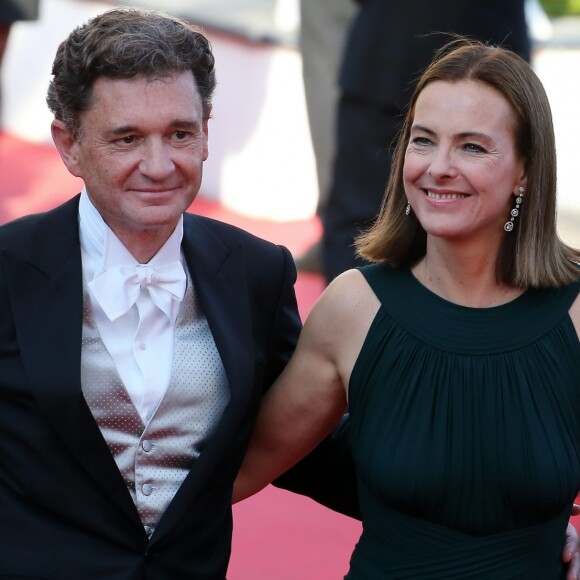 Carole Bouquet et son compagnon Philippe Sereys de Rothschild - Montée des marches du film "The Little Prince" (Le Petit Prince) lors du 68 ème Festival International du Film de Cannes, à Cannes le 22 mai 2015.