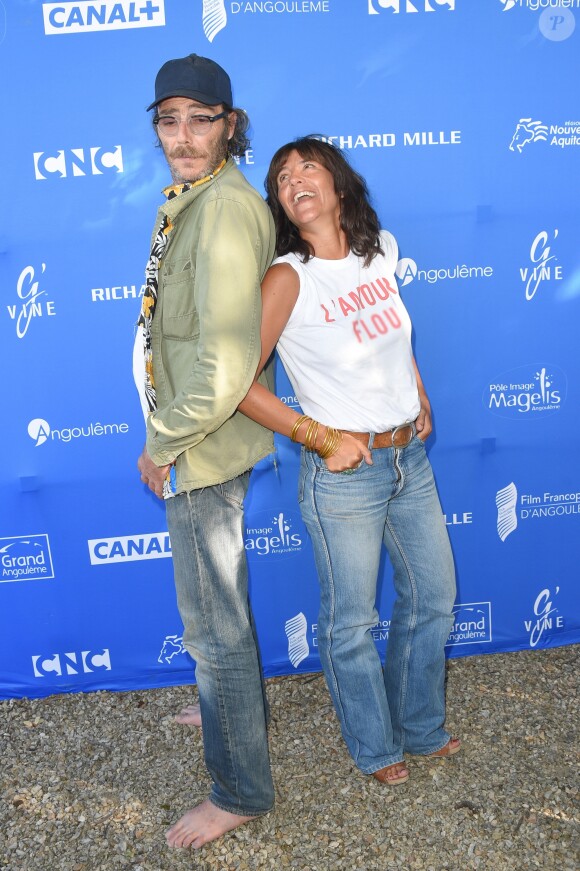 Philippe Rebbot (réalisateur) et Romane Bohringer (réalisatrice) pour le film "L'Amour Flou" lors du deuxième jour de la 11ème édition du festival du Film Francophone d'Angoulême, France, le 22 août 2018. © Coadic Guirec/Bestimage