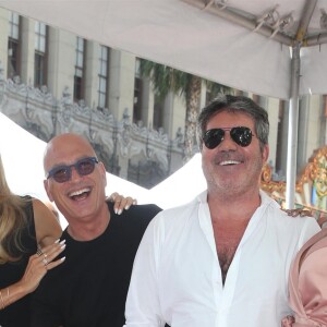Heidi Klum, Howie Mandel, Simon Cowell, Mel B (Melanie Brown) - Simon Cowell reçoit son étoile sur le Walk Of Fame à Hollywood, le 22 août 2018