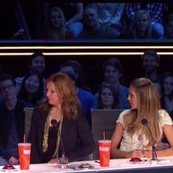 Mel B, effrayée lors de la performance de 'The Sacred Riana' sur America's Got Talent. Le 31 juillet 2018 à Los Angeles.