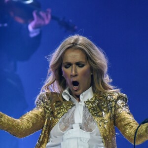 Celine Dion en concert lors de sa tournée "Celine Dion Live 2018" au Qudos Bank Arena de Sydney en Australie le 27 juillet 2018