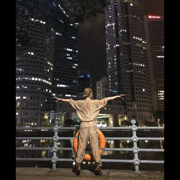 Céline Dion prise en photo à Singapour, en juillet 2018.