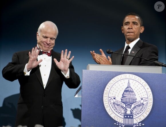 John McCain et Barack Obama à Washington, le 19 janvier 2009.